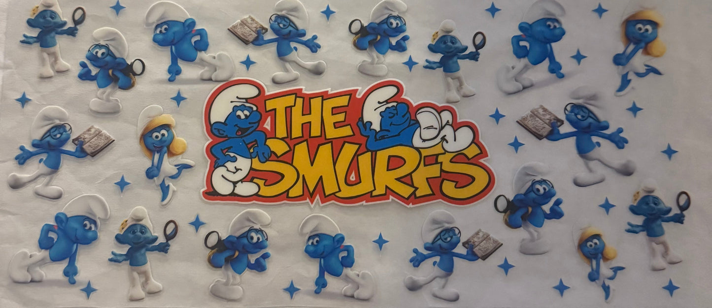 uvdtf  transfer wrap the smurfs