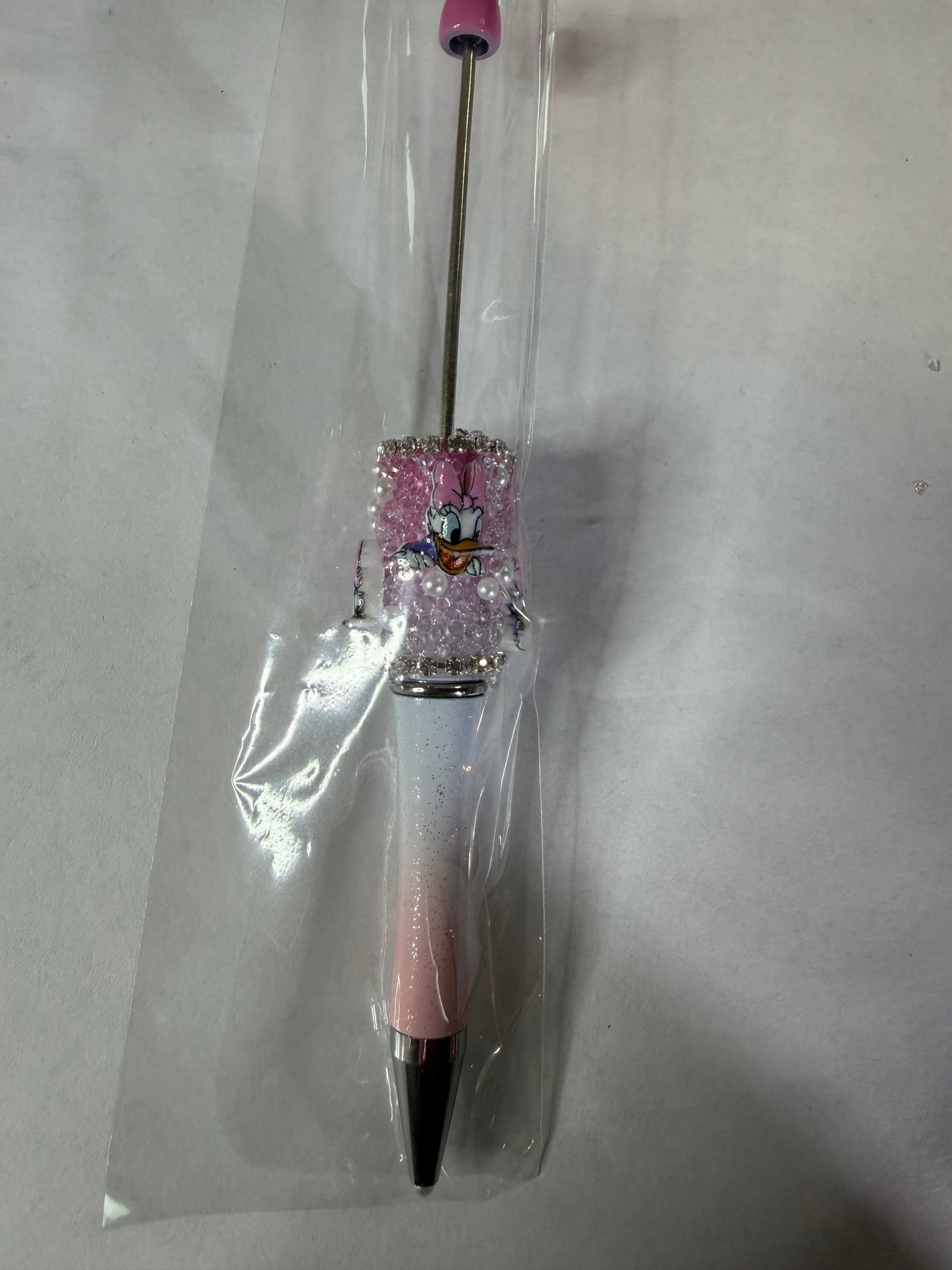 Beadable pen just the pen Half done Daisy Duck