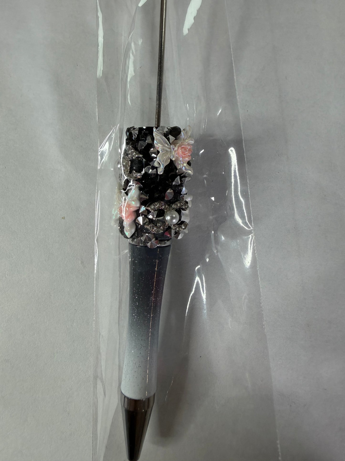 Beadable pen just the pen Half done Cc butterfly