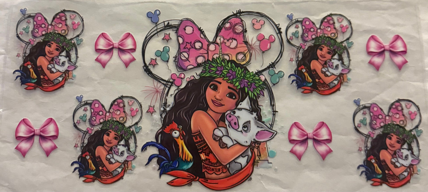 uvdtf  transfer wrap Disney Moana with Mickey ears