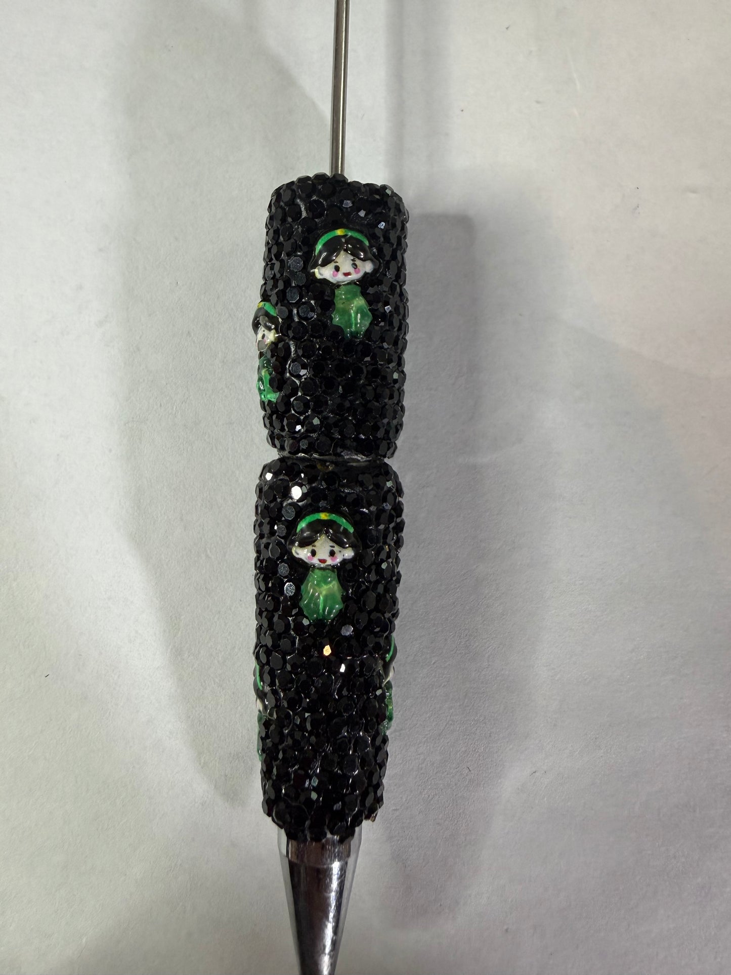 Beadable pen just the pen black rhinestone jasmine