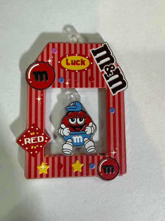 Acrylic flat back charms 2 piece set m&m