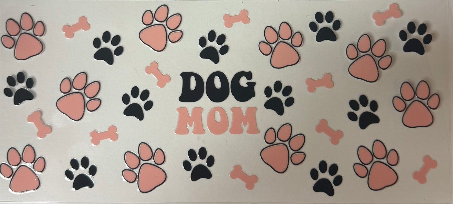 uvdtf  transfer wrap dog mom pink and black