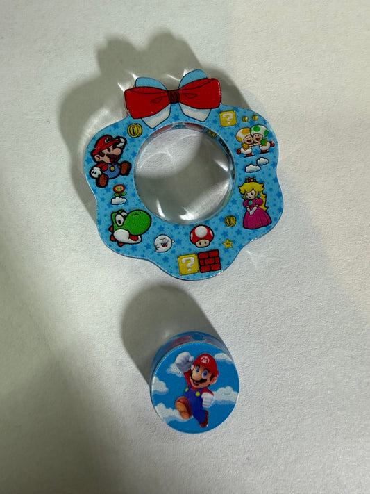 Acrylic focal 2 piece set Mario with friends