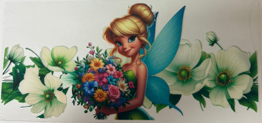 uvdtf  transfer wrap tinkerbell with floral