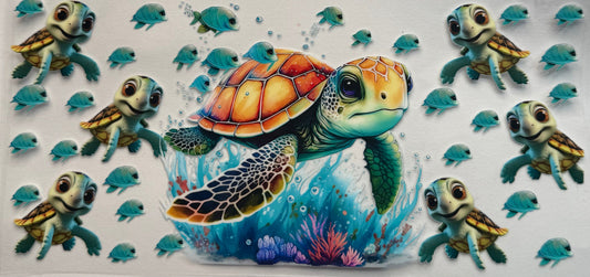 uvdtf  transfer wrap under the sea turtle with babies
