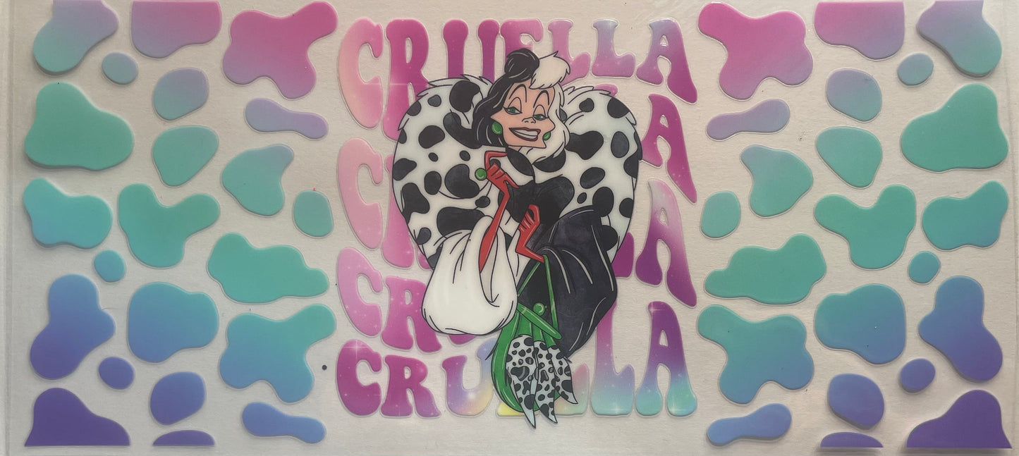 Cup wrap dtf cruella