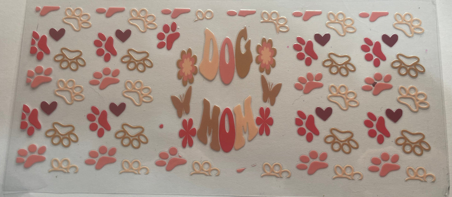 Cup wrap dtf dog mom