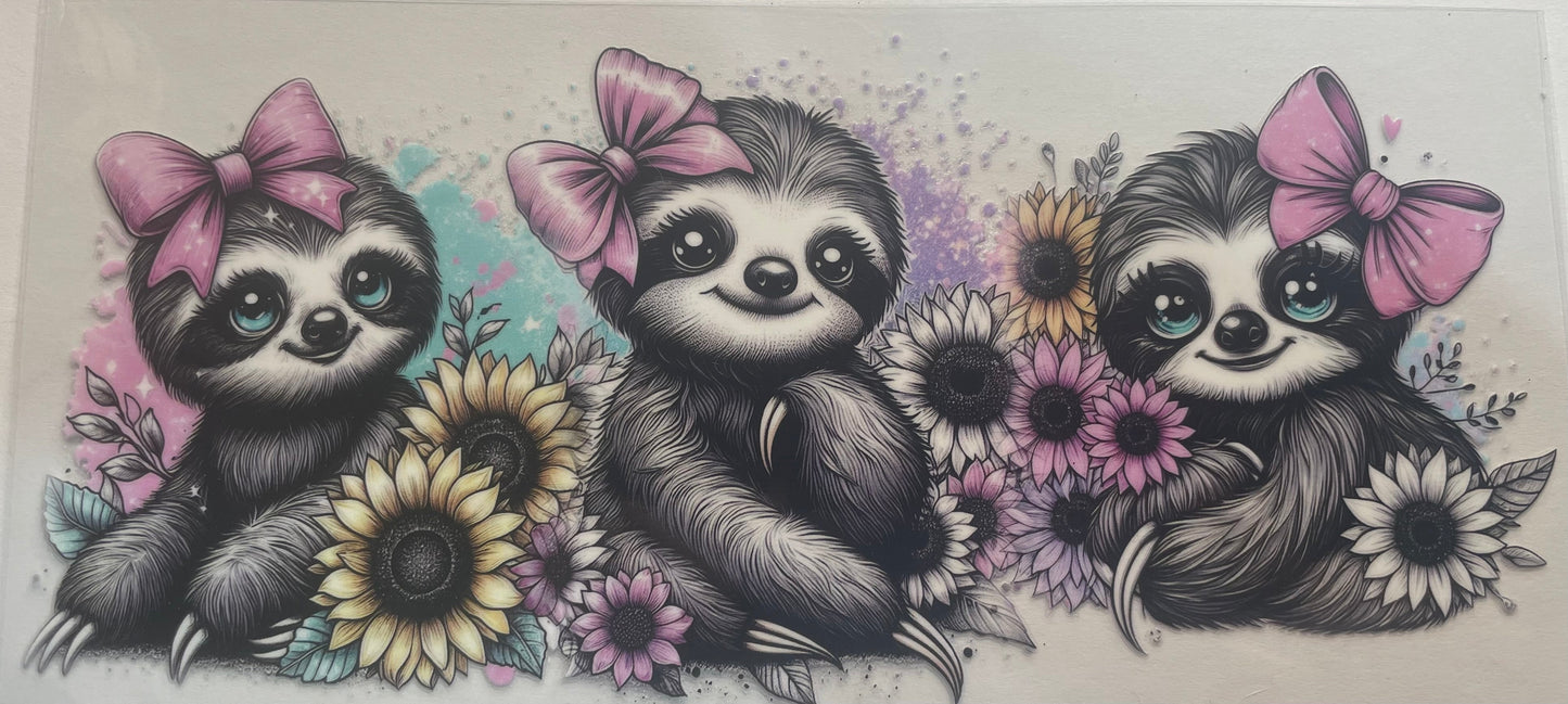 Cup wrap dtf sloth