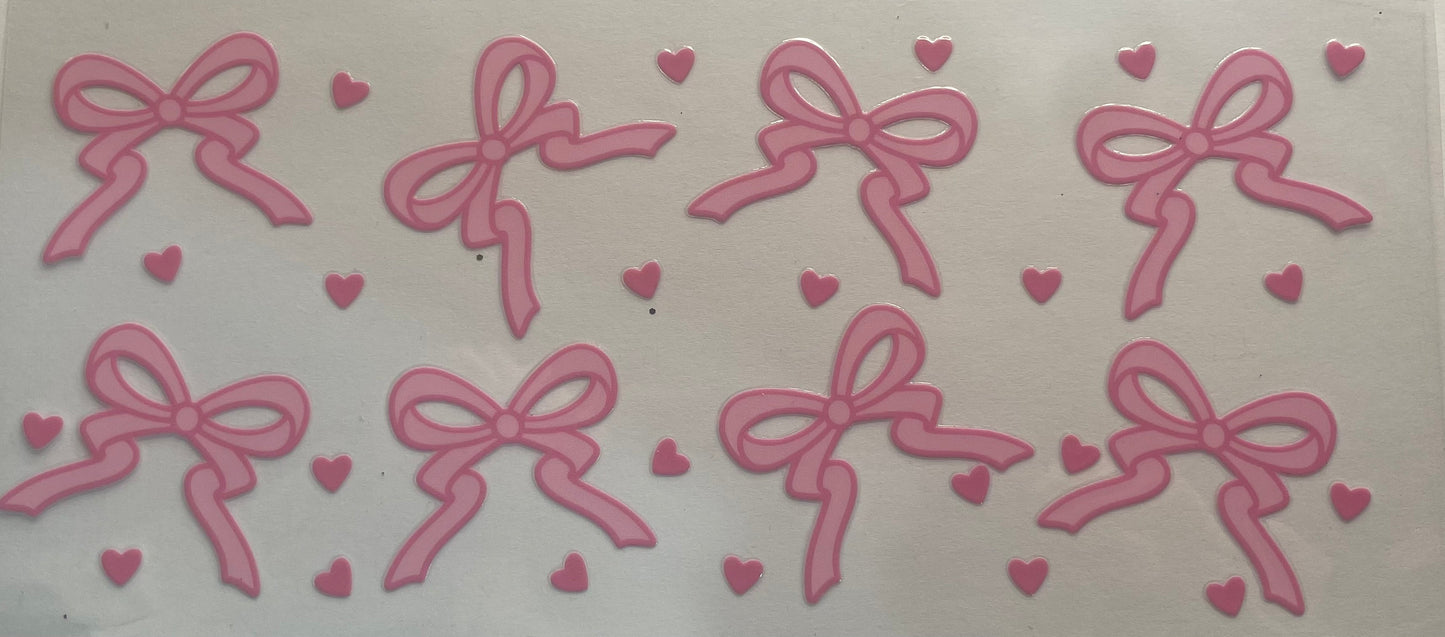Cup wrap dtf bows