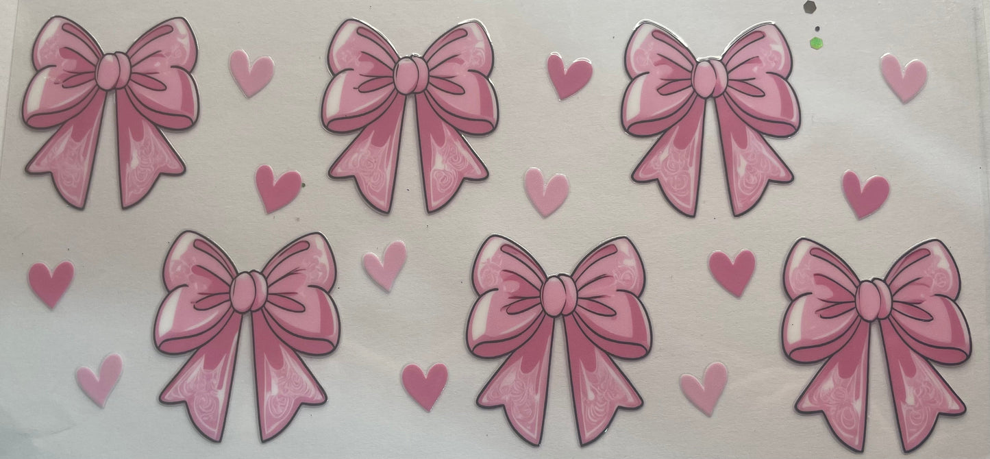Cup wrap dtf bows