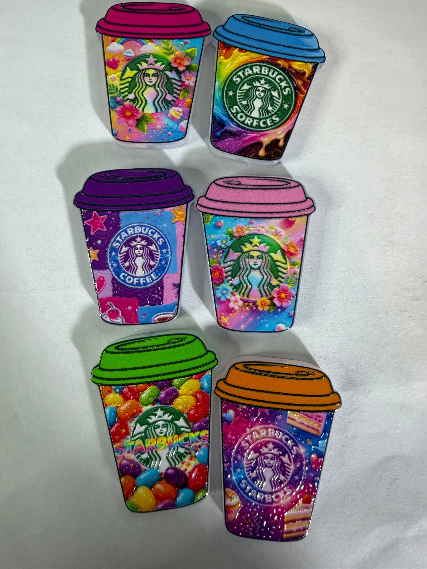 Acrylic focal Starbucks cups mystery