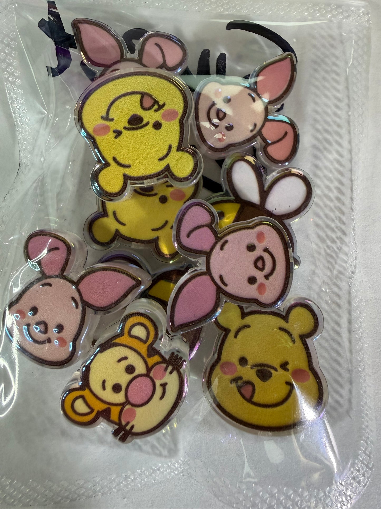 Acrylic focal Pooh piglet tigger or bee head Mystery