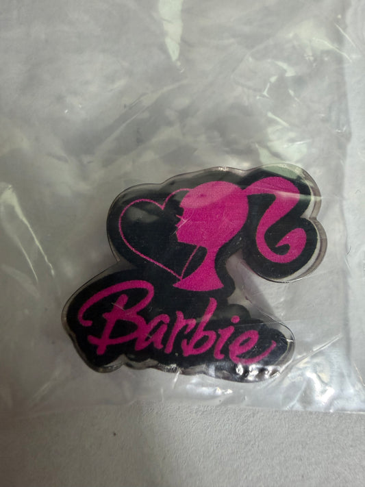 Acrylic focal Barbie black and pink n