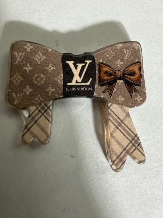 Acrylic focal Lv brown bow