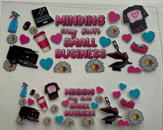 Mini Stanley keychains uvdtf wraps minding my small business