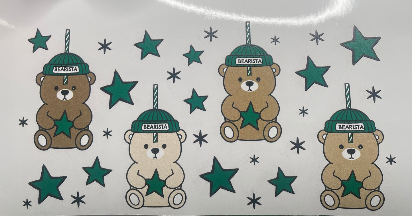 Cup wraps uvdtf  Starbucks bears and stars