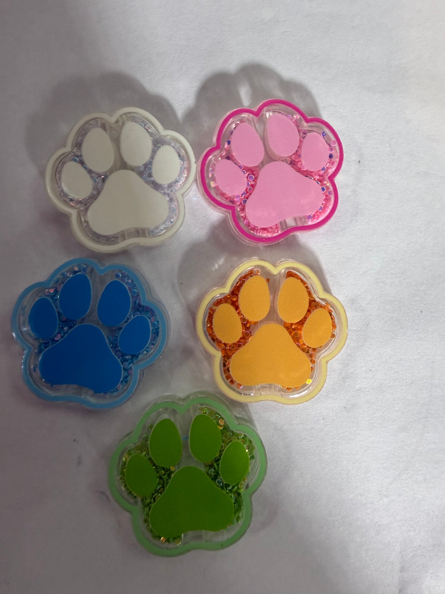 Acrylic focal Shakers paw print mystery