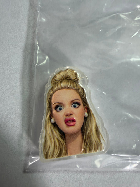 Acrylic focal Blonde hair Barbie