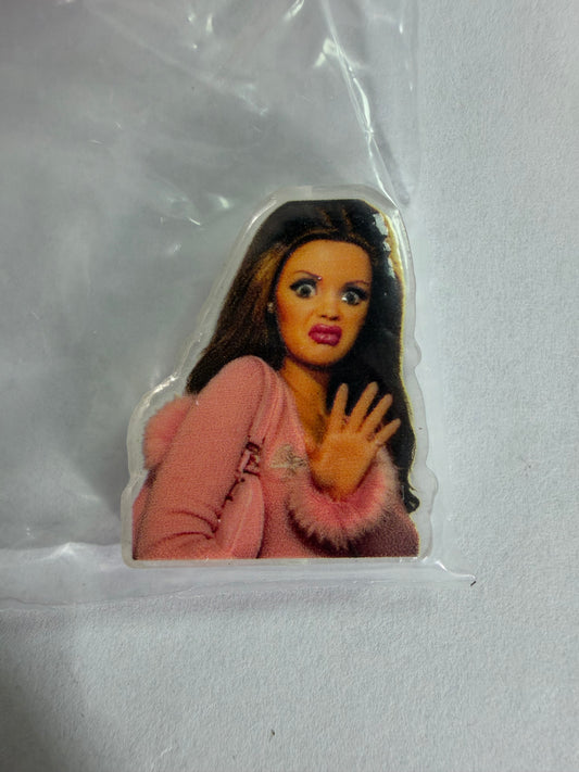 Acrylic focal Barbie in pink