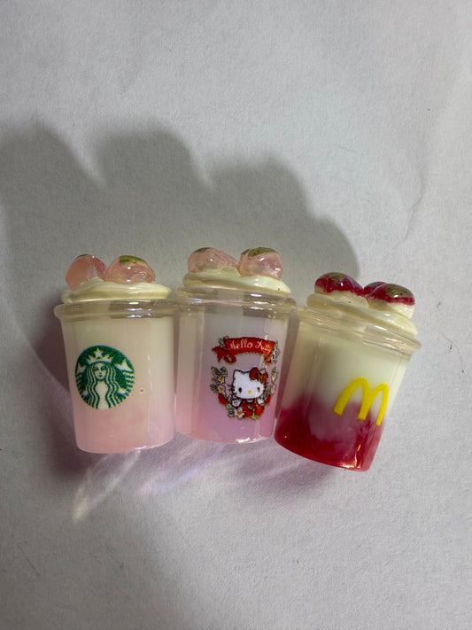 Acrylic focal Drinks with strawberry on top mystery