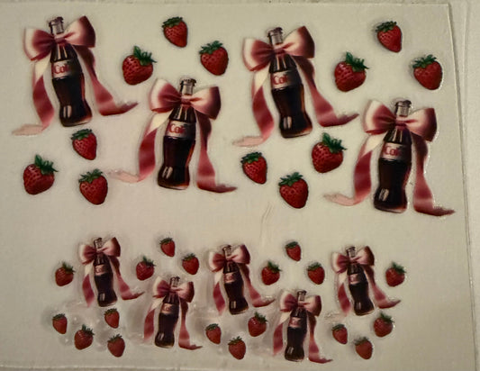 Uvdtf wraps Mini Stanley Strawberry Diet Coke bottles