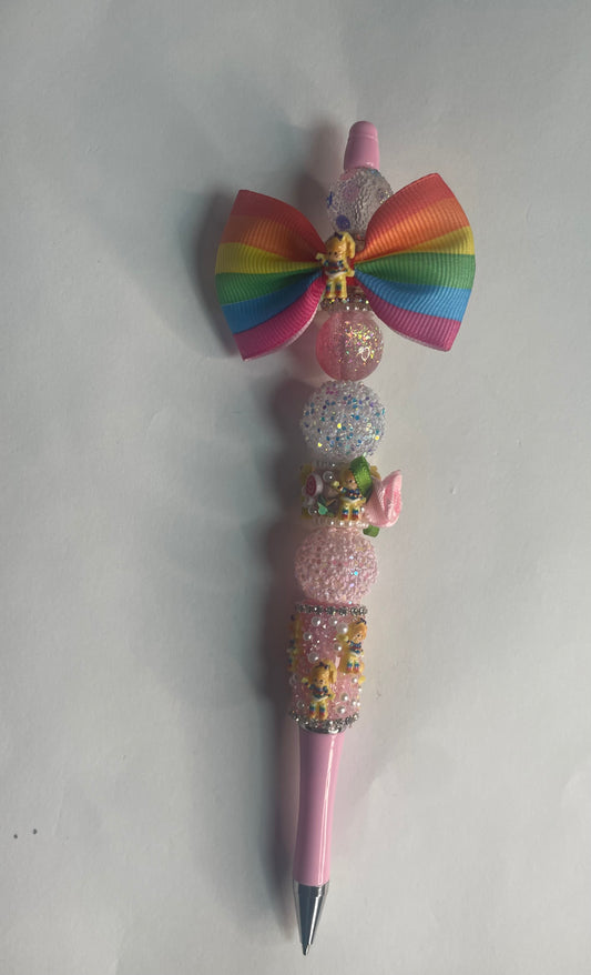 Pre made ready to ship rainbow brite pen