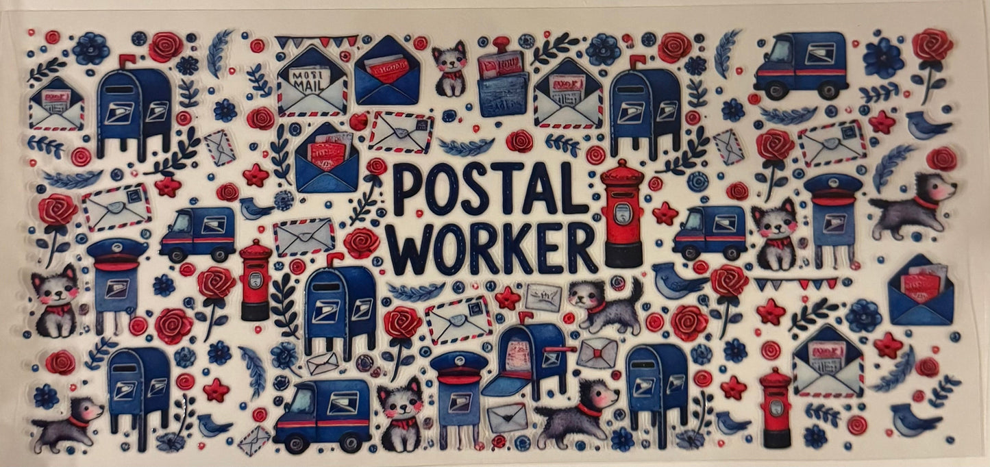 uvdtf  transfer wrap postal worker
