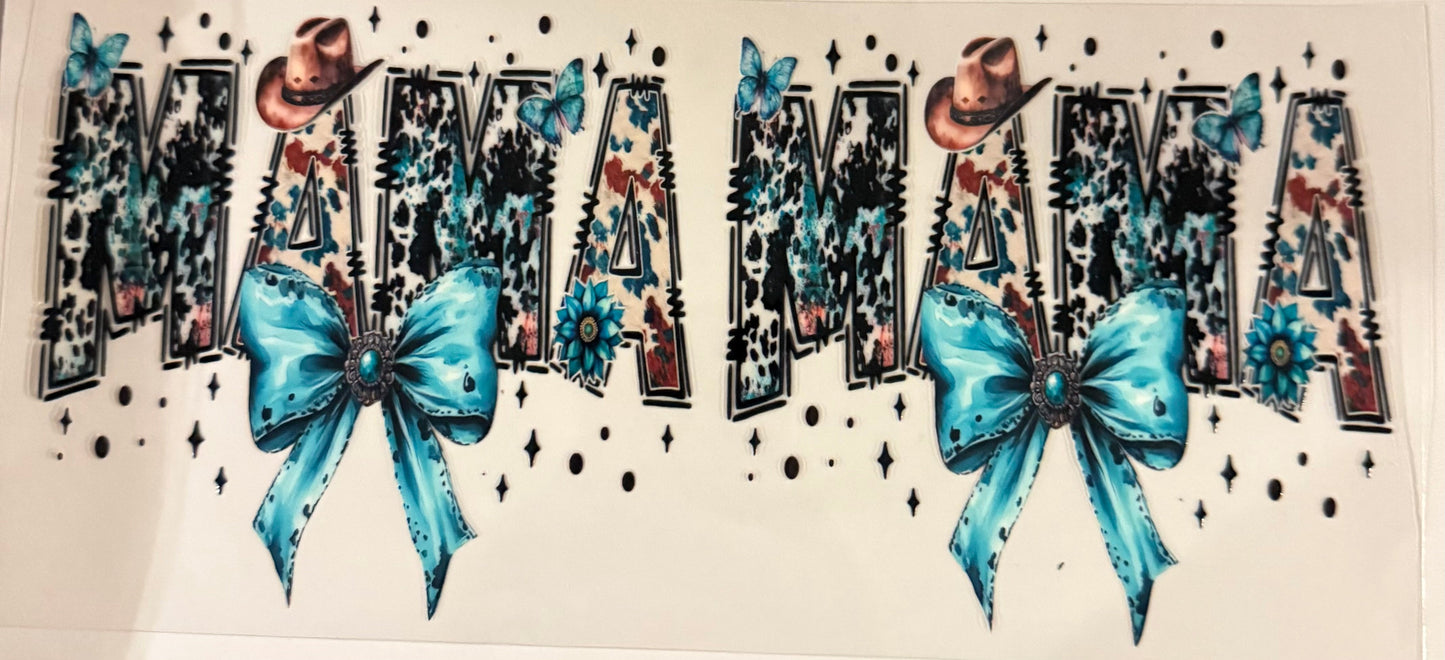 uvdtf  transfer wrap cow mama print western