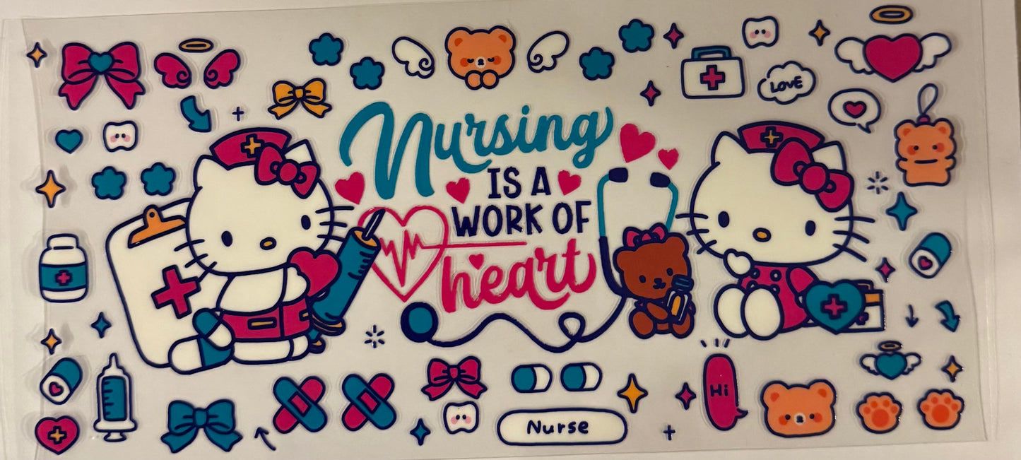 uvdtf  transfer wrap hello kitty nurse