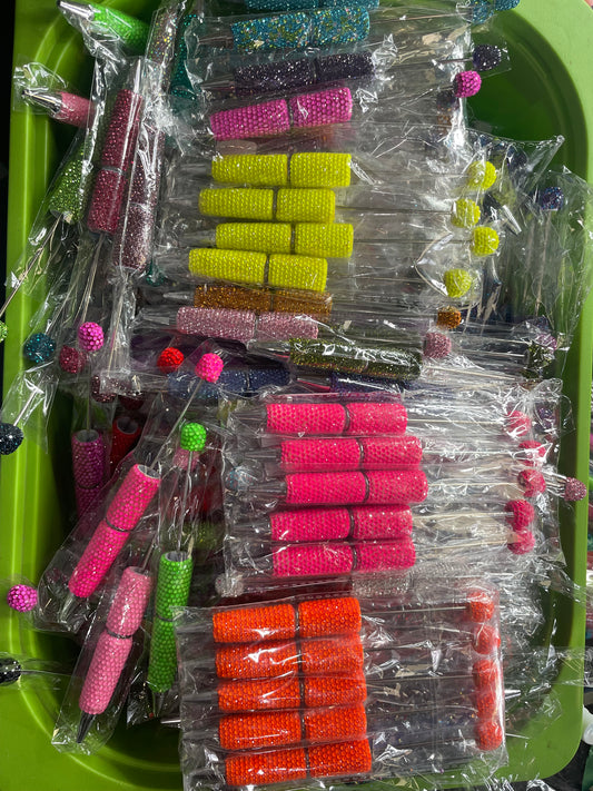 Plain beadable pen just the pen rhinestone mystery color