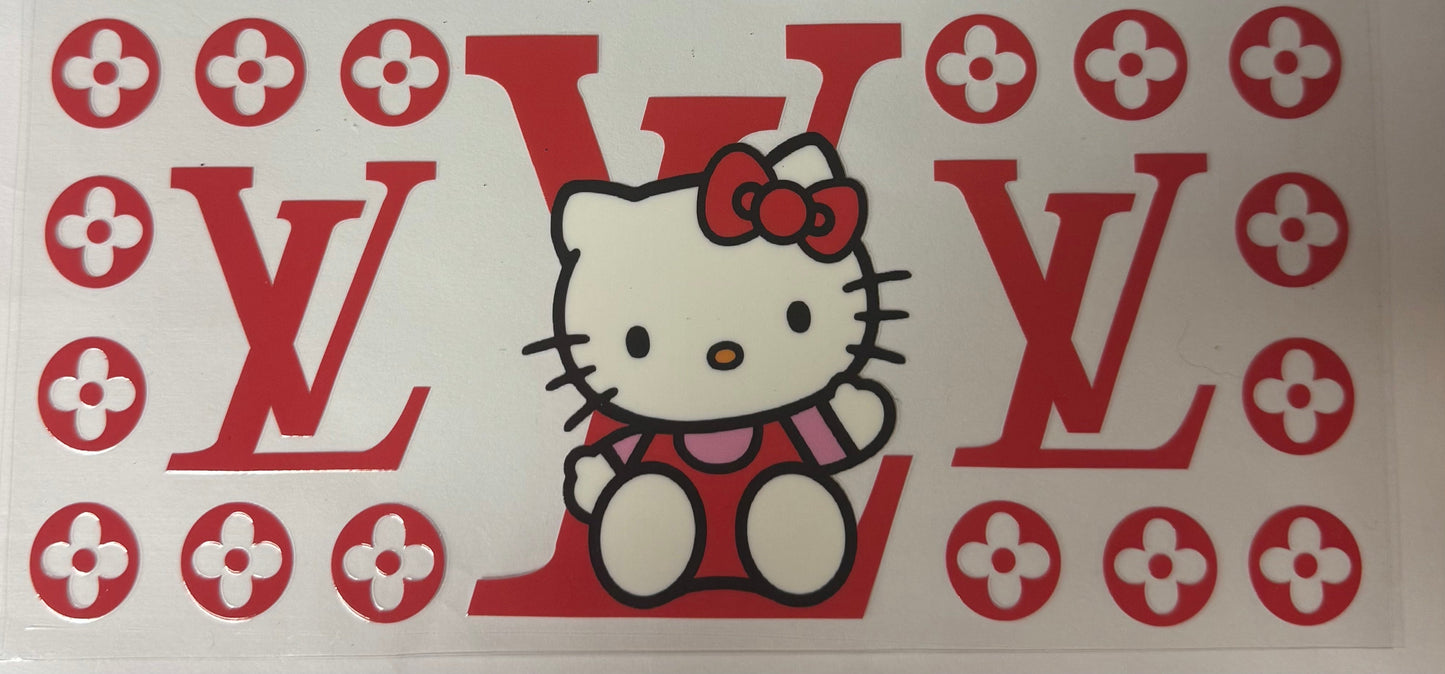 uvdtf  transfer wrap hello kitty red lv