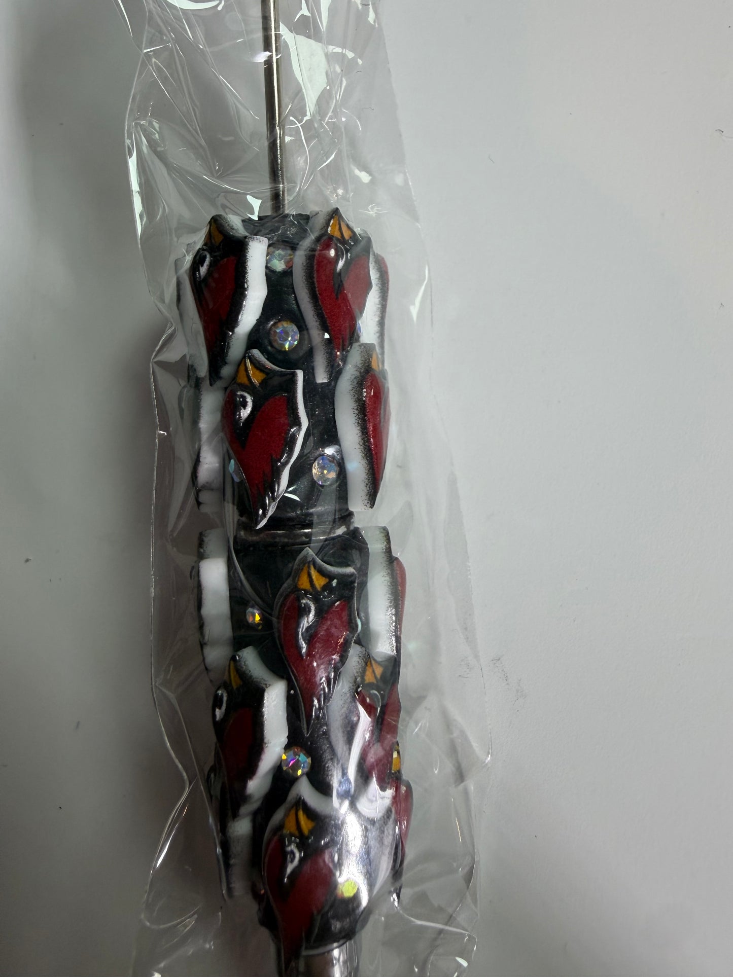 Beadable pen just the pen cardinals footballs
