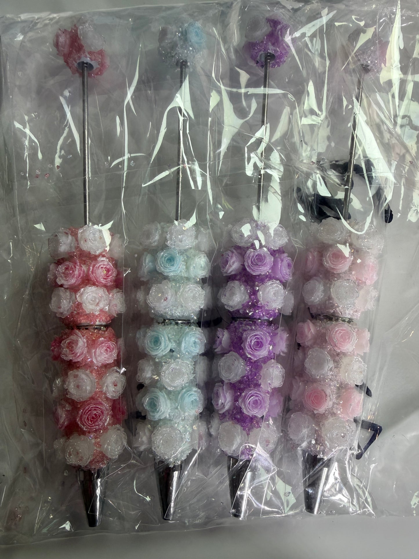 Beadable pen just the pen soft flower mystery