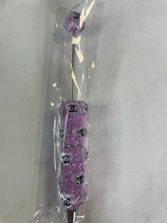 Beadable pens just the pen cc heart Dark purple