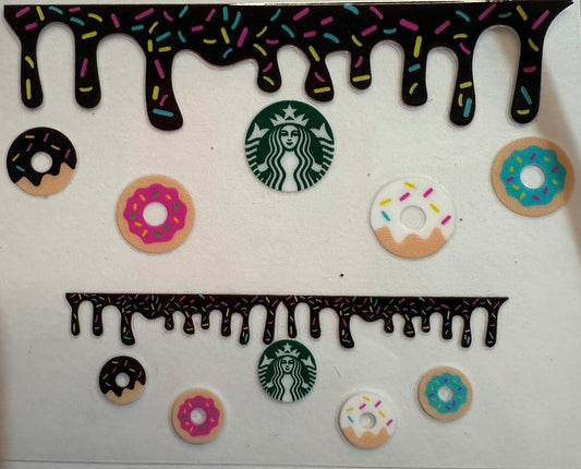 Uvdtf wraps Mini Stanley ice cream drip Starbucks with donuts