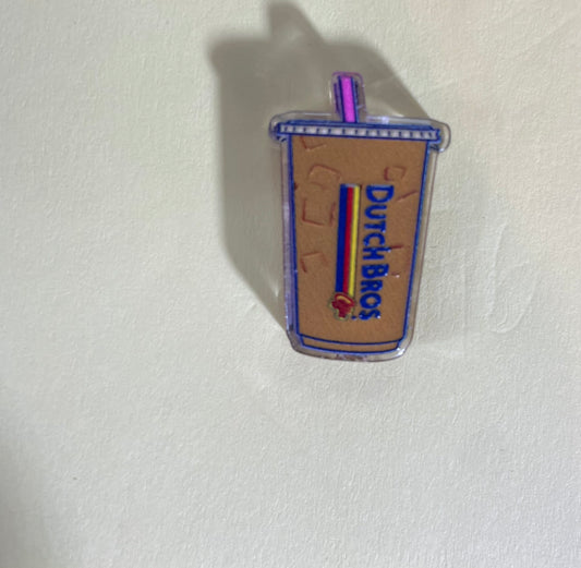 Acrylic focal Dutch bros coffee cup