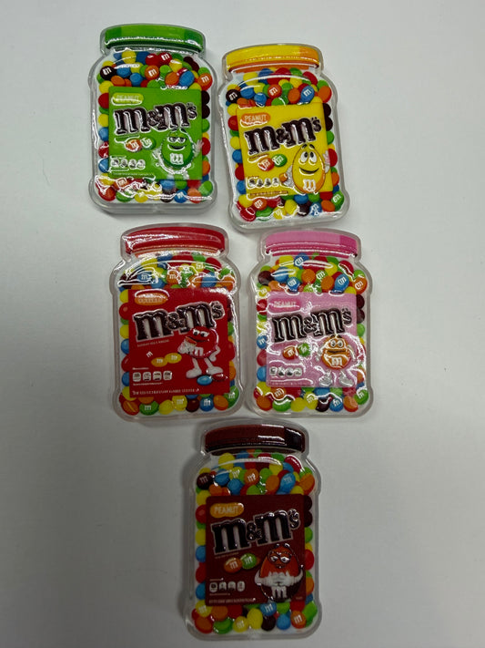 Acrylic focal m&m candy jars mystery