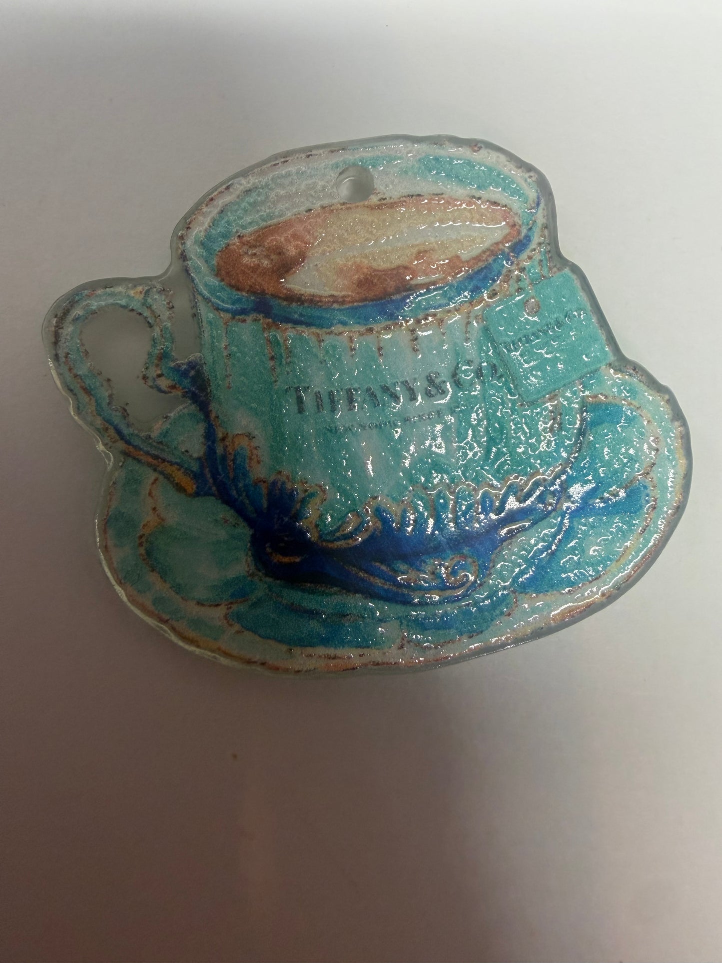 Charms acrylic Tiffany coffee cup