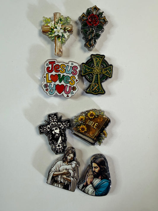 Acrylic focal faith Jesus cross mix mystery