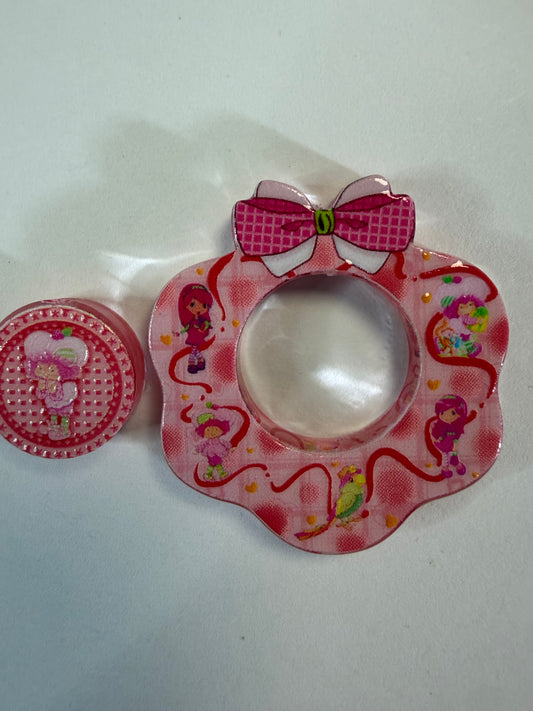 Acrylic focal 2 piece set wreath Rainbow girl friends