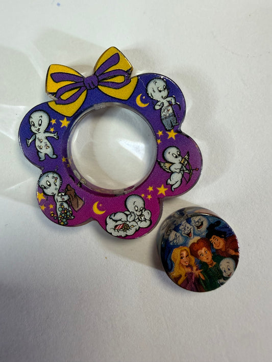 Acrylic focal 2 piece set wreath Casper with hocus pocus