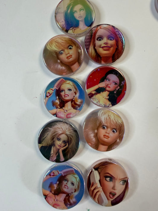 Acrylic focal crazy Barbie circle mystery