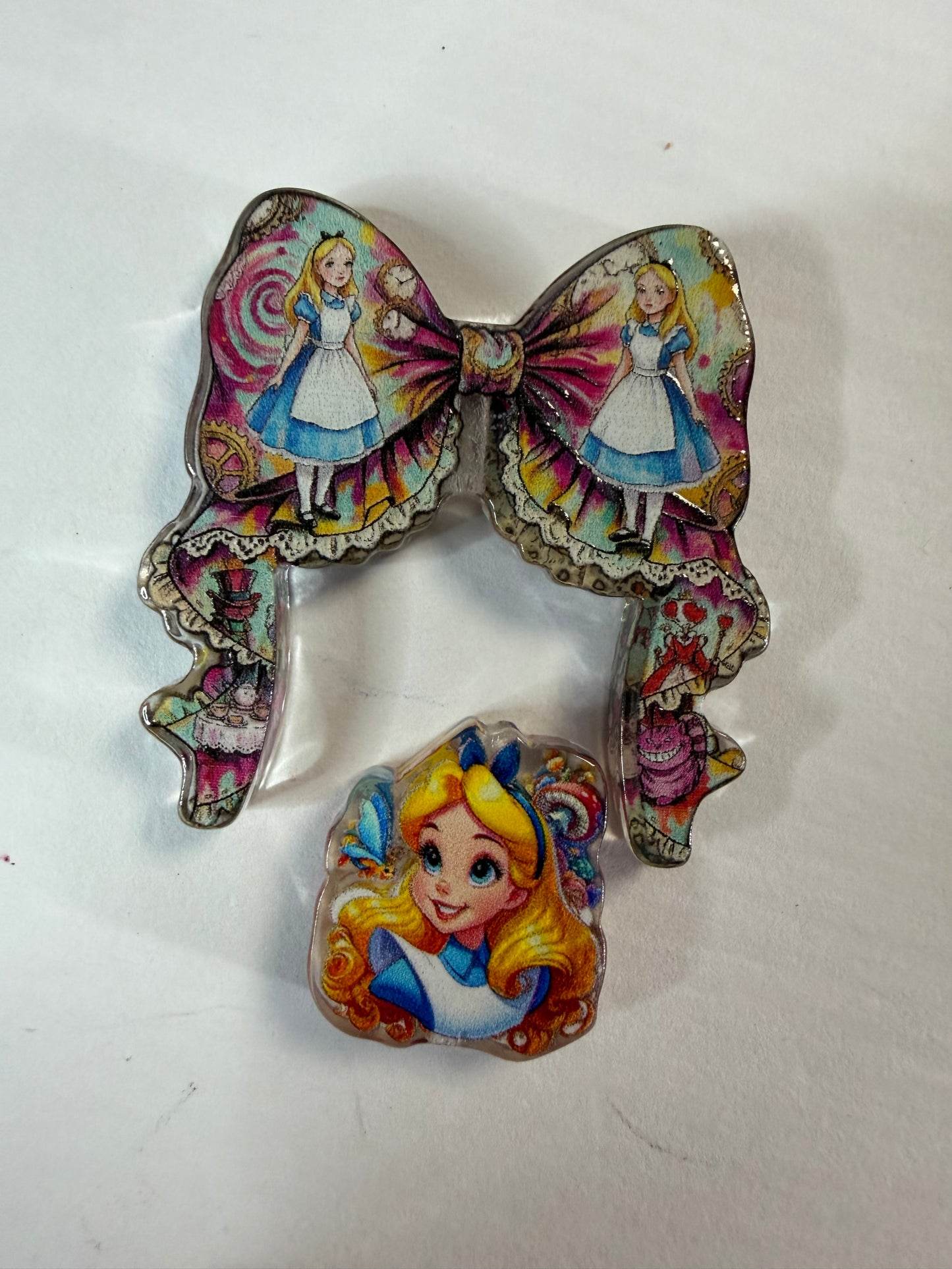 Acrylic focal 2 piece set bow Alice