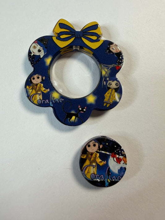 Acrylic focal 2 piece set Wreath Caroline