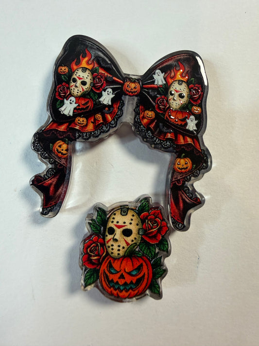 Acrylic focal 2 piece set Jason Halloween