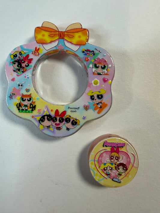 Acrylic focal 2 piece set Wreath ppg
