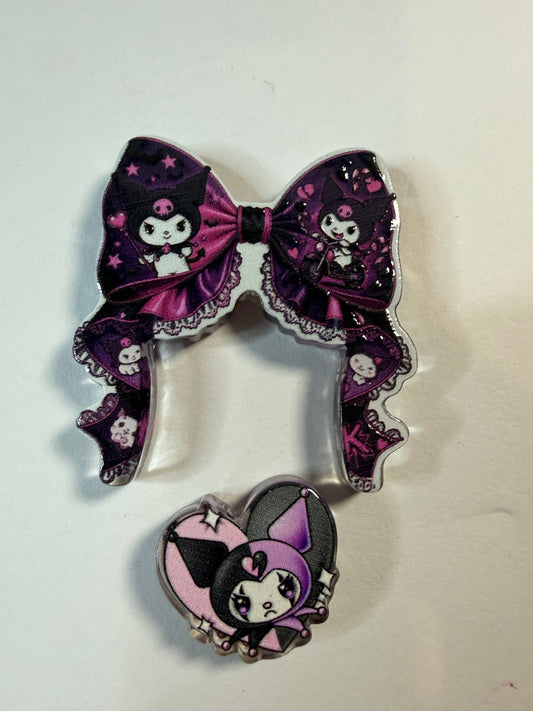 Acrylic focal 2 piece set Bow Kuku