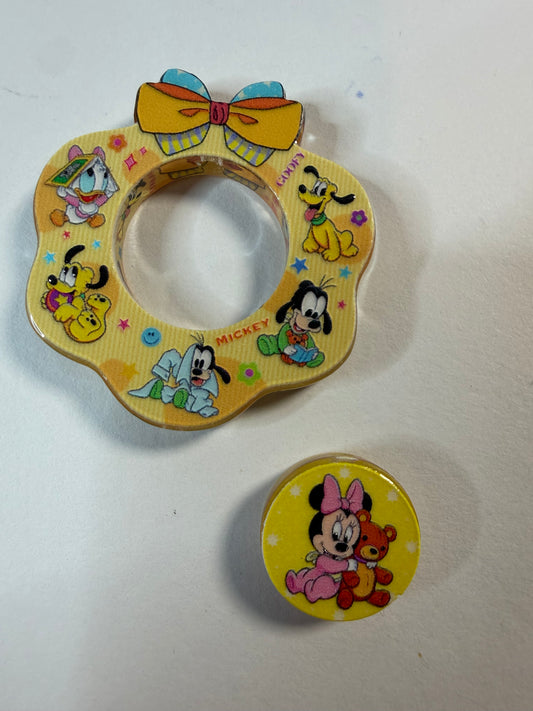 Acrylic focal 2 piece set Wreath mouse theme as babies