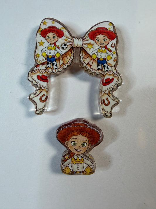Acrylic focal 2 piece set Bow Jessie